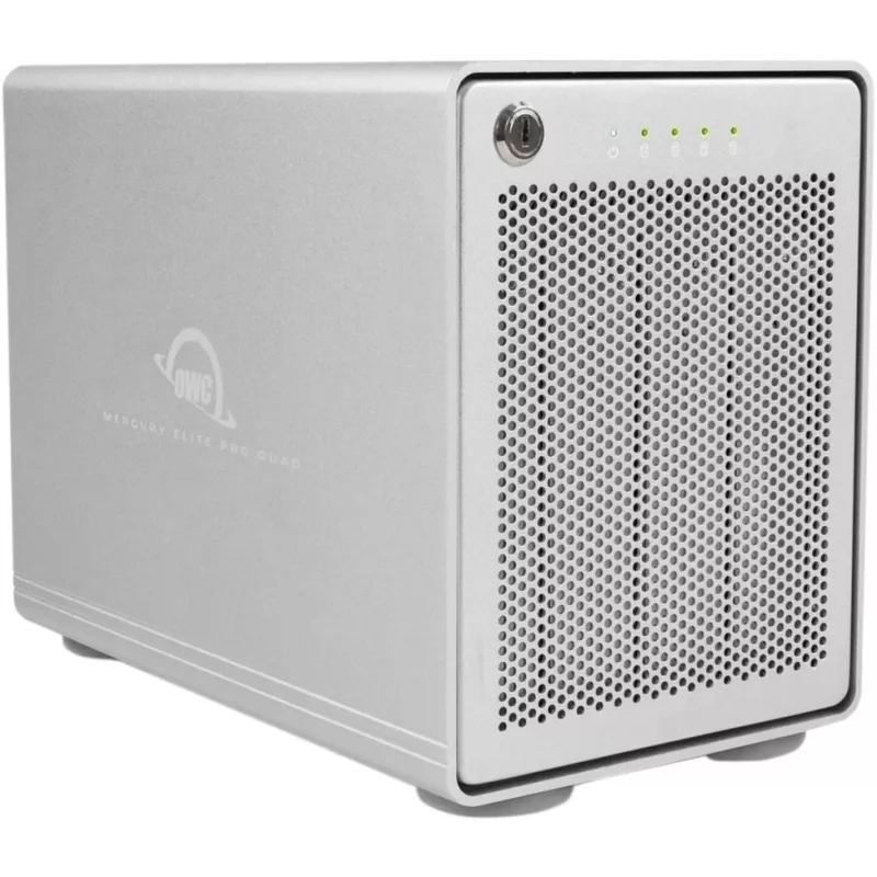Mercury Elite Pro Quad, kettakorpus, hõbedane, USB 3.2 Gen 2, RAID-valmis
