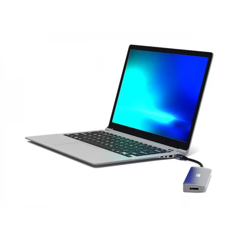 Liidesejaotur Port Designs 900162 USB USB-C — USB USB-C väljund, 3840x2160@60Hz, 20V/5A sisend, 117×34×13 mm, hõbedane