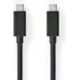 Nedis USB-kaabel | USB 3.2 Gen 2x2 | USB-C™ pistik - USB-C™ pistik | 100 W | 4K@60Hz | 20 Gbps | nikeldatud | 1,00 m | Ümmargune | PVC | Must | Karp