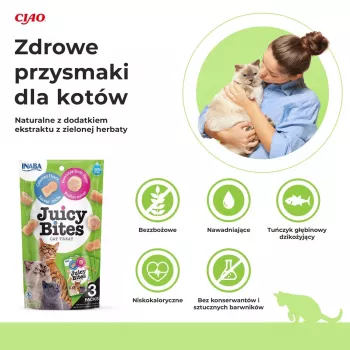 INABA Juicy Bites Homestyle puljongi ja kalmaariga – kassimaiused – 3x11,3 g