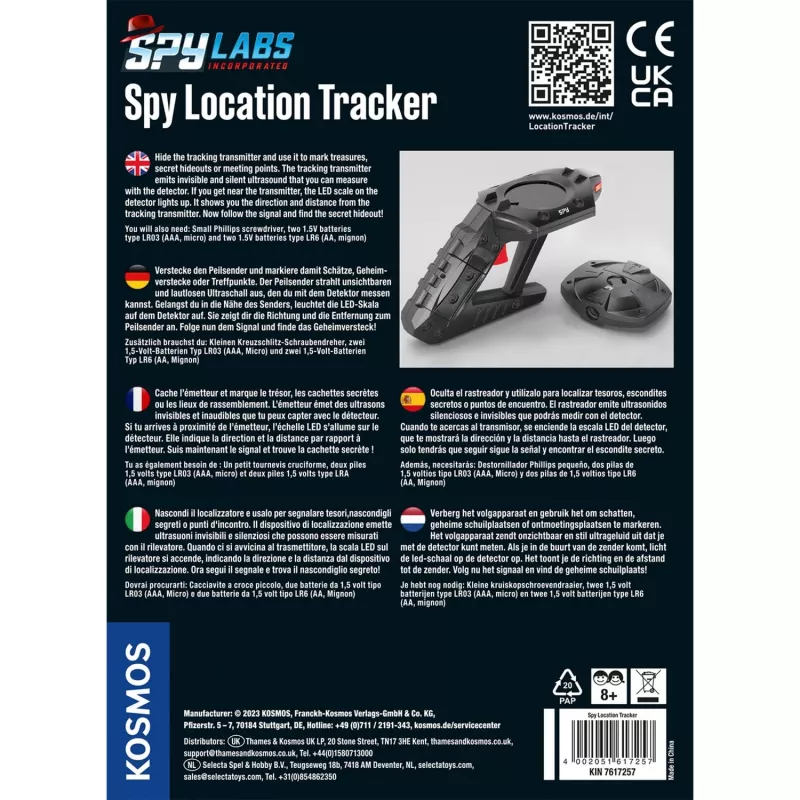 Spy Labs Incorporated Spy Location Tracker, Detektiv-Sets rahvusvaheline versioon