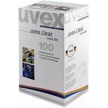 Puhastuslapid UVEX 9963005 — 100 tk pakend kaitsevarustuse ja seadmete hoolduseks
