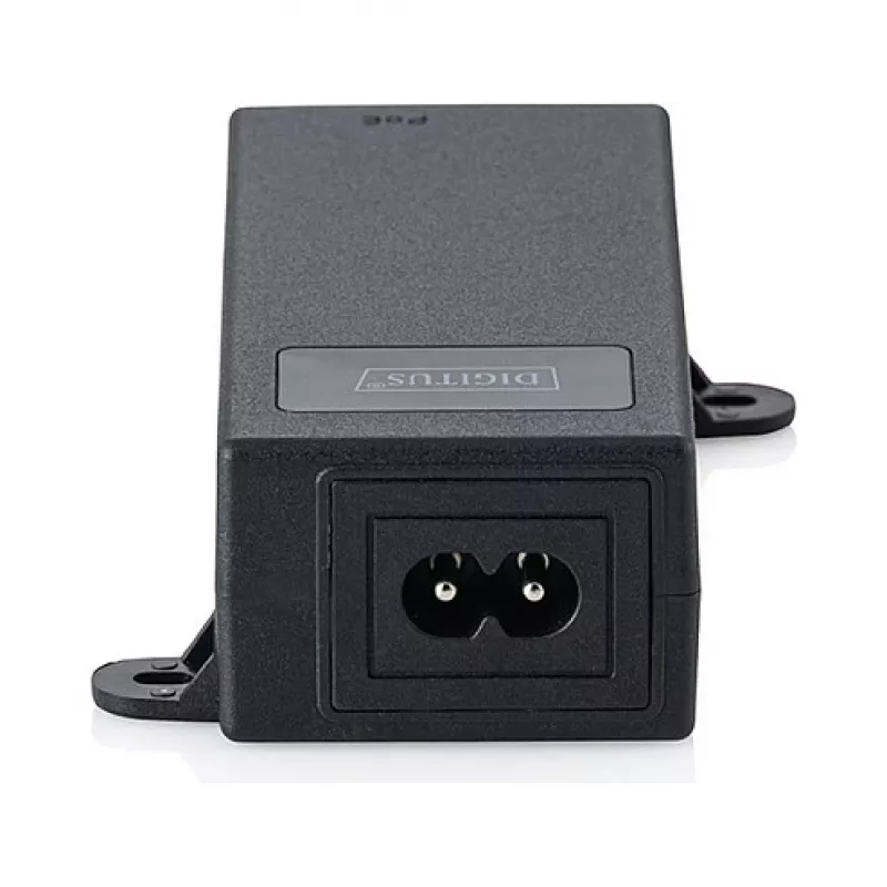 PoE++ süstija DIGITUS DN-95104-1 — Gigabit Ethernet 802.3bt, 60W, 55V, 100m, must