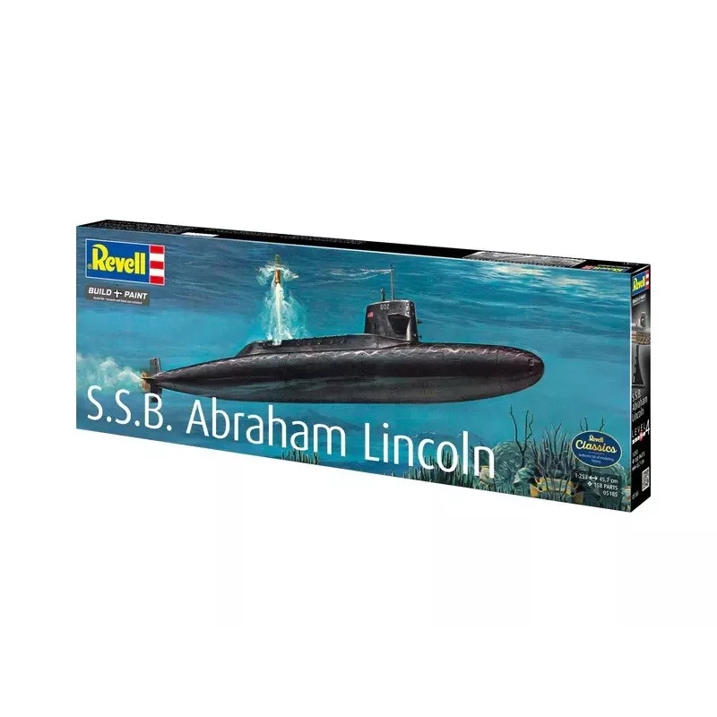 Plastikust mudellaev REVELL S.S.B. Abraham Lincoln 1/253 mõõtkavas plastmudeli komplekt
