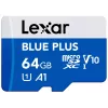 MicroSDXC-mälukaart Lexar BLUE PLUS 64 GB UHS‑I 100 MB/s U1 V10 (sinine)