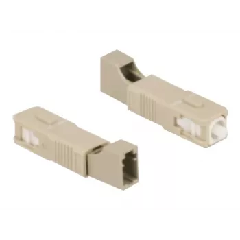 DeLOCK Optical Fiber Hybrid Coupler SC Simplex male to LC Simplex female beež