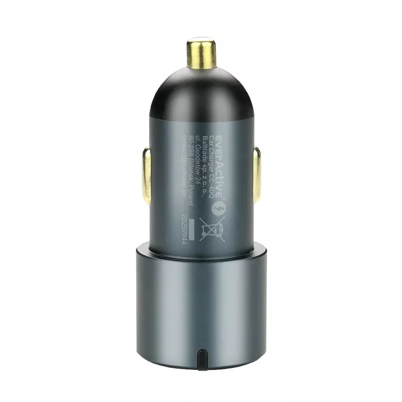 Auto laadija everActive CC-40Q QC3.0 60W, USB autolaadija mobiilseadmete laadimiseks