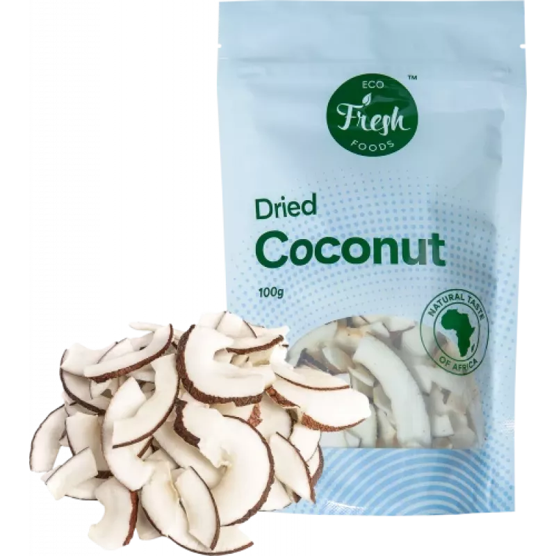 Kuivatatud kookospähkel Eco fresh foods 100 g – riivitud kookos, 100 g pakend