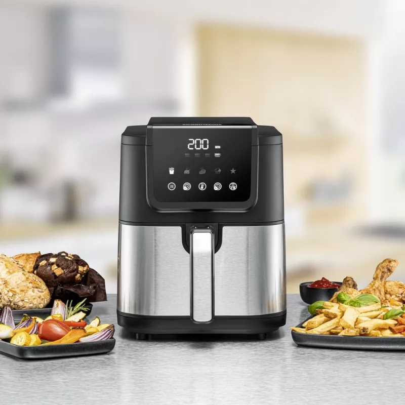 Kuumõhufritüür Rommelsbacher FRH 1500 — 5 L, 1500 W, roostevaba teras/must