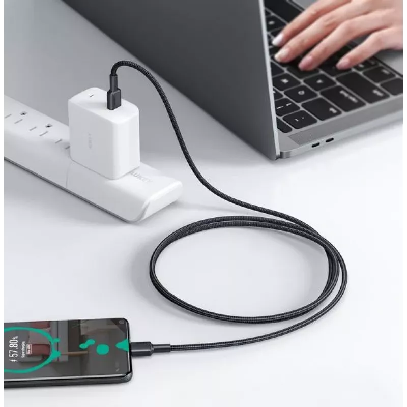 USB-C kaabel Aukey CB-CD45 0,9 m — USB USB-C to USB-A, Quick Charge’i tugi