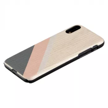 Nutitelefoni ümbris man and wood iPhone XR-ile — roosa ülikond mustade aktsentidega