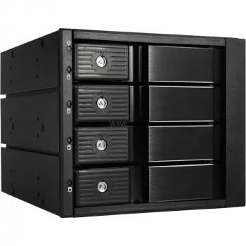 SilverStone SST-FS304-12G väline 3,5-tolline korpus, 4 pesa - must