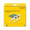 DeLOCK PCI Express x1 kaart 2 x RJ45 2,5 Gigabit LAN RTL8125 juhtmega Ethernet