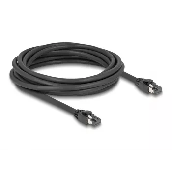 Delock - Võrgukaabel - RJ-45 (M) to RJ-45 (M) - 5,0m - 7,5 mm - S/FTP - CAT 8,1 - Halogeenivaba, Haakumisvaba, kuni 40 Gbps andmeedastuskiirus - Must (80236)