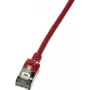 Võrgukaabel LogiLink õhuke U/FTP CQ9024S RJ-45 Cat6a 0,5 m Punane