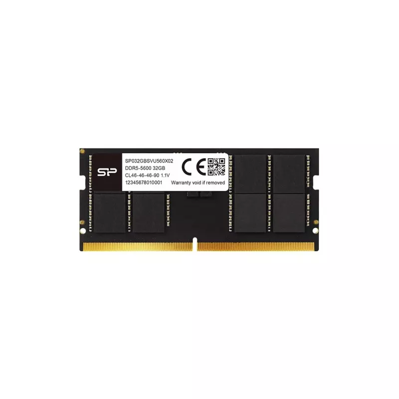 Sülearvuti SODIMM DDR5 16 GB 5600 MHz muutmälu Silicon Power (262 kontaktiga, CL46, 1,1 V)