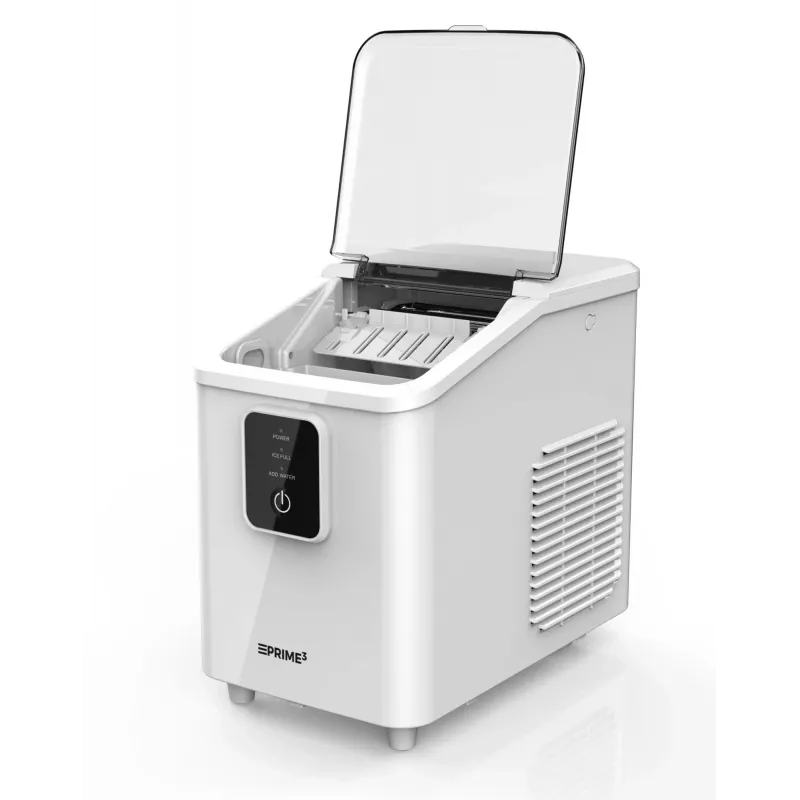 Kantav jääkuubikumasin PRIME3 SIM31 — 1,7 L paak, 12 kg/24 h, 120 W, R600A, hõbedane