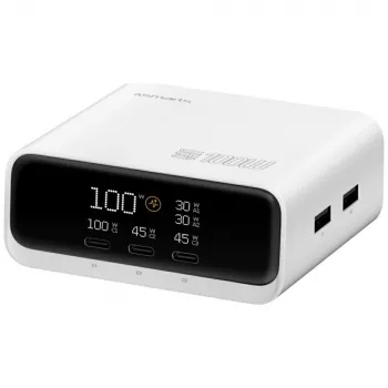 Laadimisjaam Deck 100W GaN 3xUSB-C +2xUSB
