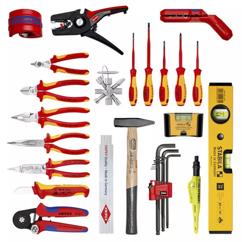 Knipex 00 21 33 E mehaanikatööriistade komplekt 22 tööriistaga