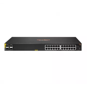 HPE Aruba Networking CX 6100 24G Class4 PoE 4SFP+ 370W Hallatav L3 Gigabit Ethernet (10/100/1000) Power over Ethernet (PoE) 1U Must