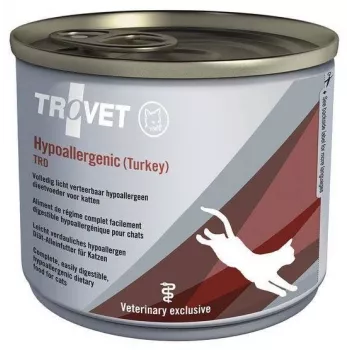 TROVET Hypoallergenic TRD kalkuniga - märg kassitoit - 200g