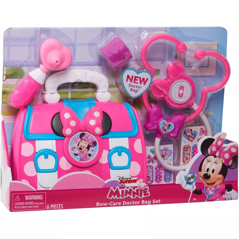Disney Junior Minnie hiir Bow-Care arstikoti komplekt, laste majapidamismänguasi