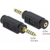 pistikuadapter DeLOCK 65996 4,4 mm 5 kontakti 2,5 mm 4 kontakti Must