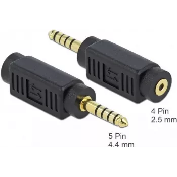 pistikuadapter DeLOCK 65996 4,4 mm 5 kontakti 2,5 mm 4 kontakti Must