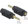 pistikuadapter DeLOCK 65996 4,4 mm 5 kontakti 2,5 mm 4 kontakti Must