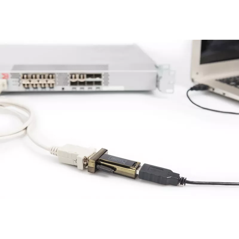 DIGITUS USB 2.0 jadaühenduse muundur DSUB 9M koos USB-kaabliga 80cm FTDI kiibistik USB 2.0 RS232-le (FT232RL)
