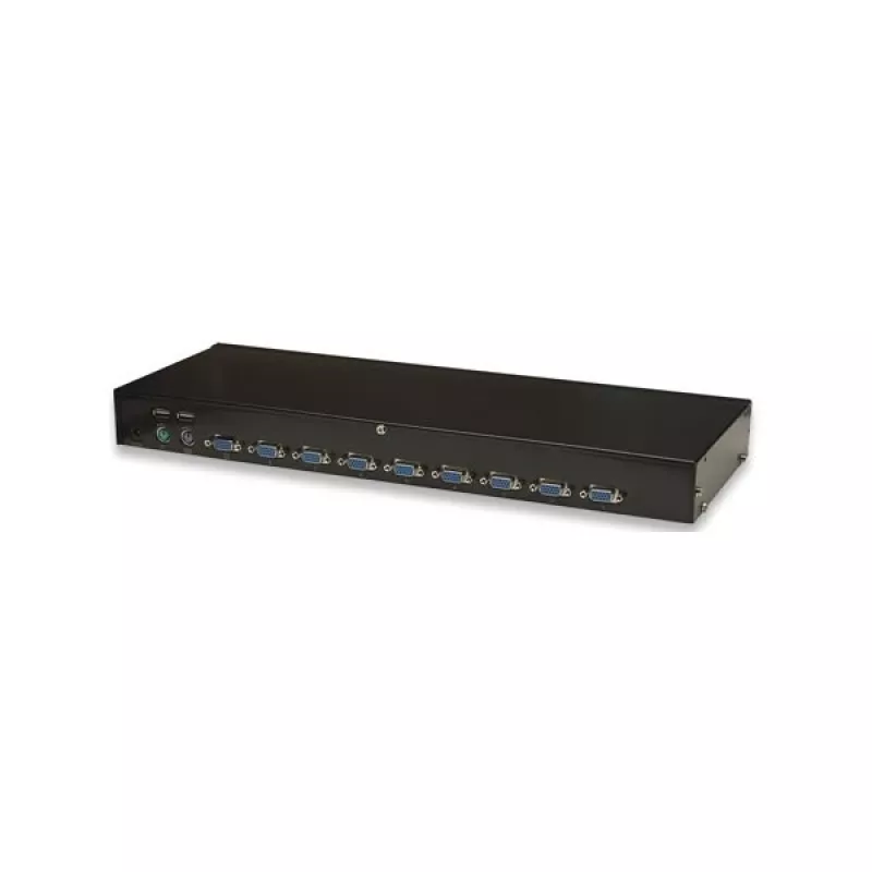 Intellinet 8-pordiline riiulisse paigaldatav KVM-lüliti, Combo USB + PS/2, ekraanikuva, kaablid kaasas (Euro 2-pin pistik)