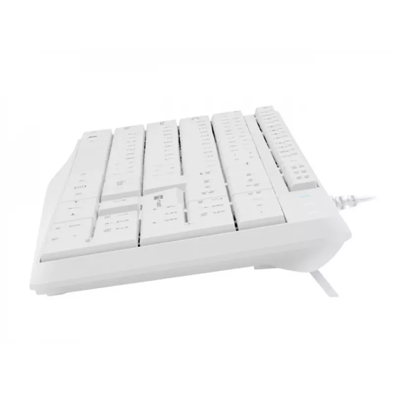 Juhtmega täissuuruses klaviatuur NATEC NAUTILUS NKL-1951, 105 klahvi, US International QWERTY, valge, USB, 1,8 m