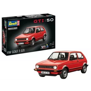 Plastist mudelauto REVELL VW Golf1 GTI 50 aastat 1:24 skaala