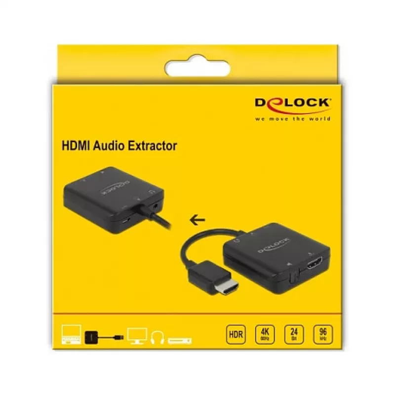 HDMI Audio Extractor DeLOCK 4K 60 Hz kompaktne