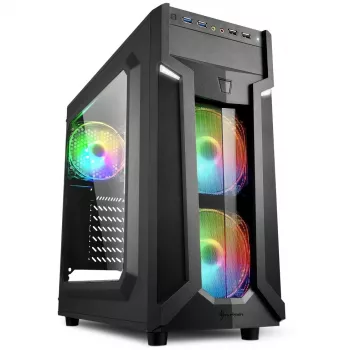 PC korpus Sharkoon VG6-W RGB Midi Tower Must