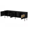 TV-kapp cama meble INSERTO 3D1W 190x40x62 cm must LED-iga