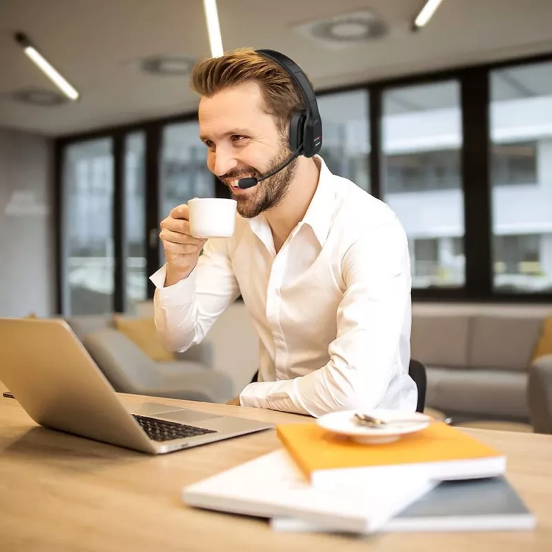 Audiocore 74452 Bluetooth peakomplekt kõrvaklapid mürasummutuse mikrofoniga Call Center Google Siri kontor juhtmevaba