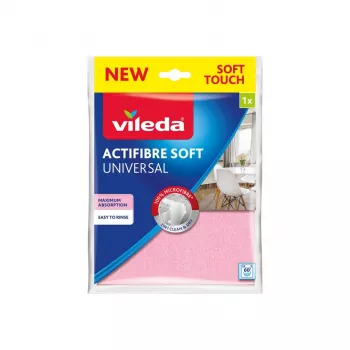 Puhastuslapp VILEDA Actifibre Soft 171805 — mikrokiud, 100% mikrokiud, väga imav, pestav kuni 60 °C, 1 tk