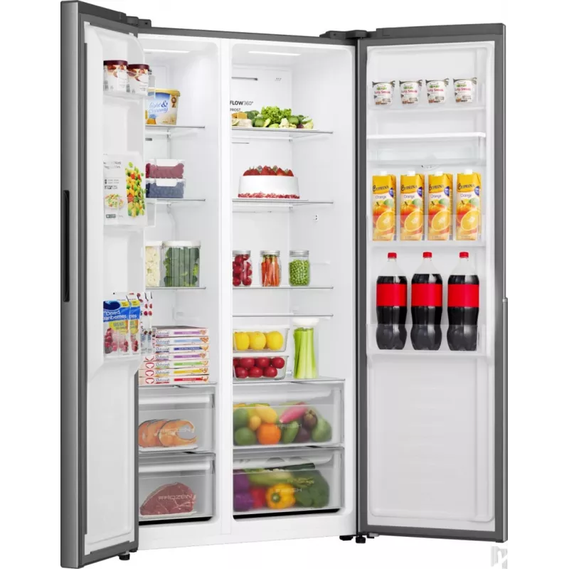 Gorenje HZF55082 NRS917E41XWD G400, eraldiseisev, Ameerika tüüpi uks, hall, 2 ust, puutetundlik, LED