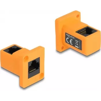 DeLOCK D-Type Module RJ45 pesa-pesa 90° nurga all oranž