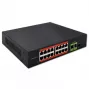 Ethernet PoE lüliti QOLTEC 16x RJ45, 2x RJ45 uplink, 1x SFP (MPN 52291)