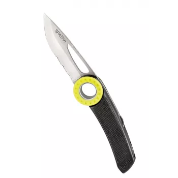 Petzl Spatha nuga S92AN — kokkuklapitav pääste- ja universaalnuga, must käepide