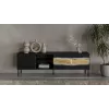 TV-kapp cama meble INSERTO 3D1W 190x40x62 cm must LED-iga