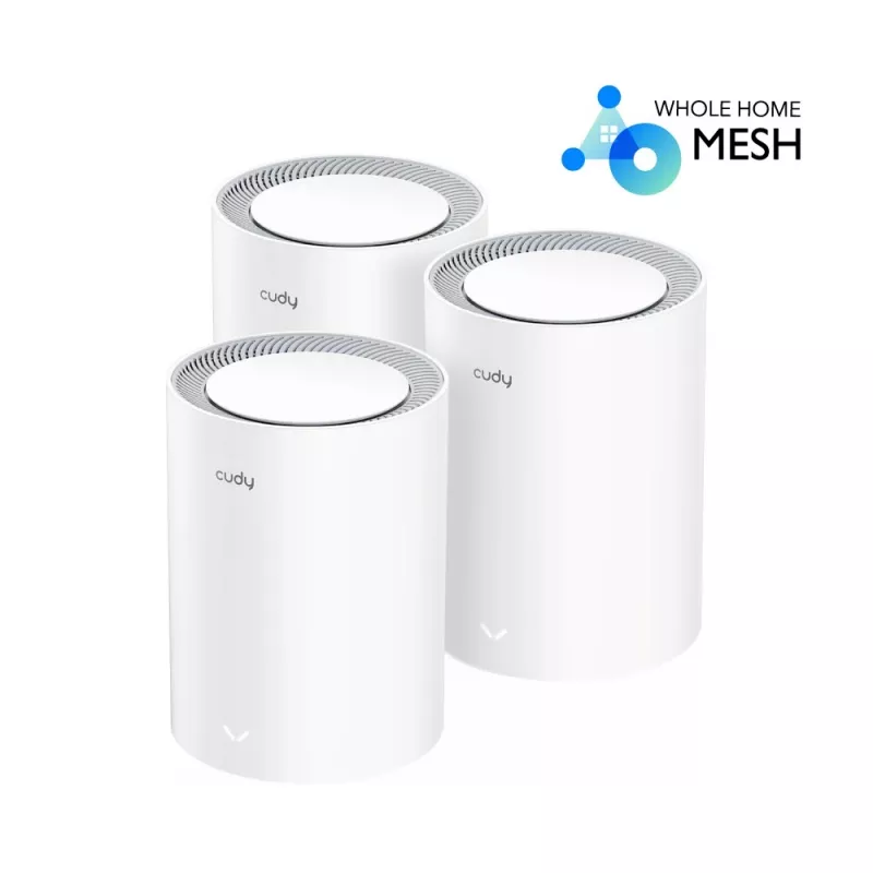 Cudy M1800 3-paki Dual-band (2.4 GHz / 5 GHz) Wi-Fi 6 (802.11ax) valge 1 sisemine