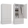Garderoob Top E Shop SZAFA MALWA B 5 riiulit 2 hingedega ust Valge 900×500×1800 mm