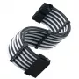 ATX-pikenduskaabel SILVERSTONE SST-PP07E-MBBW 30 cm must/valge