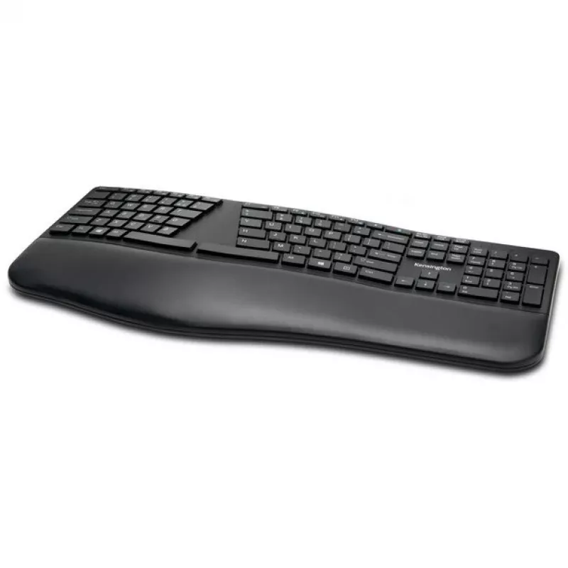 Kensington ProFit Ergo juhtmevaba klaviatuur FR, täissuuruses (100%), juhtmega ja juhtmevaba, RF-juhtmevaba + USB, AZERTY, must