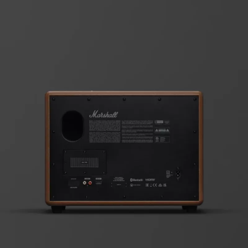 Juhtmevaba kõlar MARSHALL Woburn III Brown — mitmetoaline, Bluetooth, Wi‑Fi, analoogsisendid