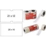 agipa sildid 100911 ristkülikukujulised eemaldatavad valged 21 x 12 mm — 1000 silti/rullis
