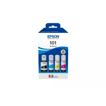 Originaal Epson EcoTank tindipudelite 4-värviline komplekt — Must 127 ml, Tsüaan/magenta/Kollane 210 ml (C13T03V64A)